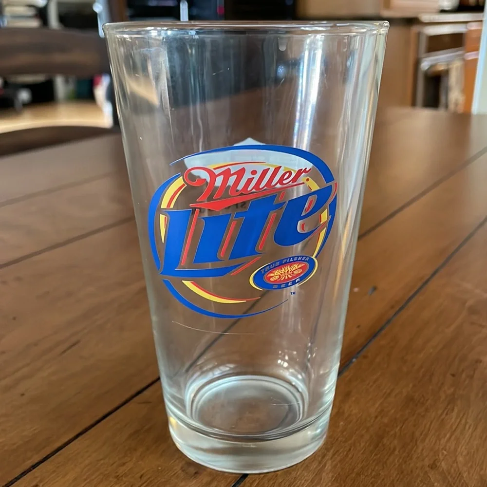 Miller Lite Harley-Davidson Pint Glass x2